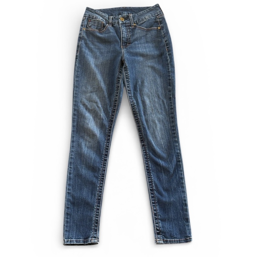 Seven7 Skinny Stretch High‎ Rise Blue Jeans Size 26 (4)